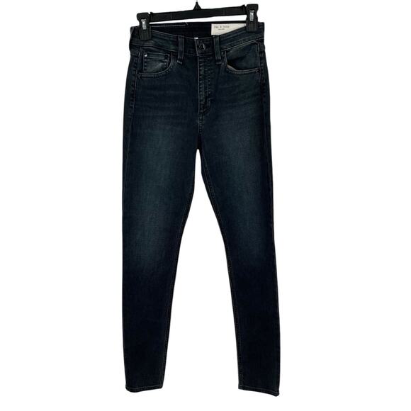Rag & Bone Jeans High rise skinny dark blue size 24 - Picture 1 of 8
